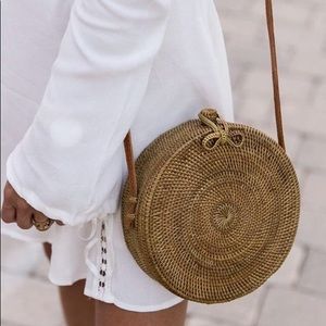 Circular Rattan Bag / Round Crossbody Bag 🌺🌴